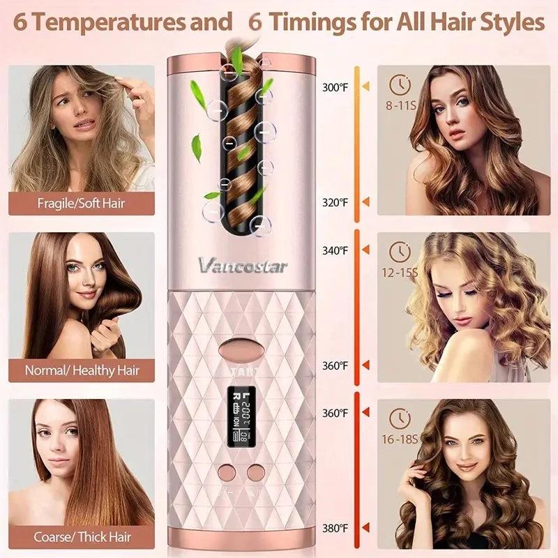 Cordless Automatic Hair Curler