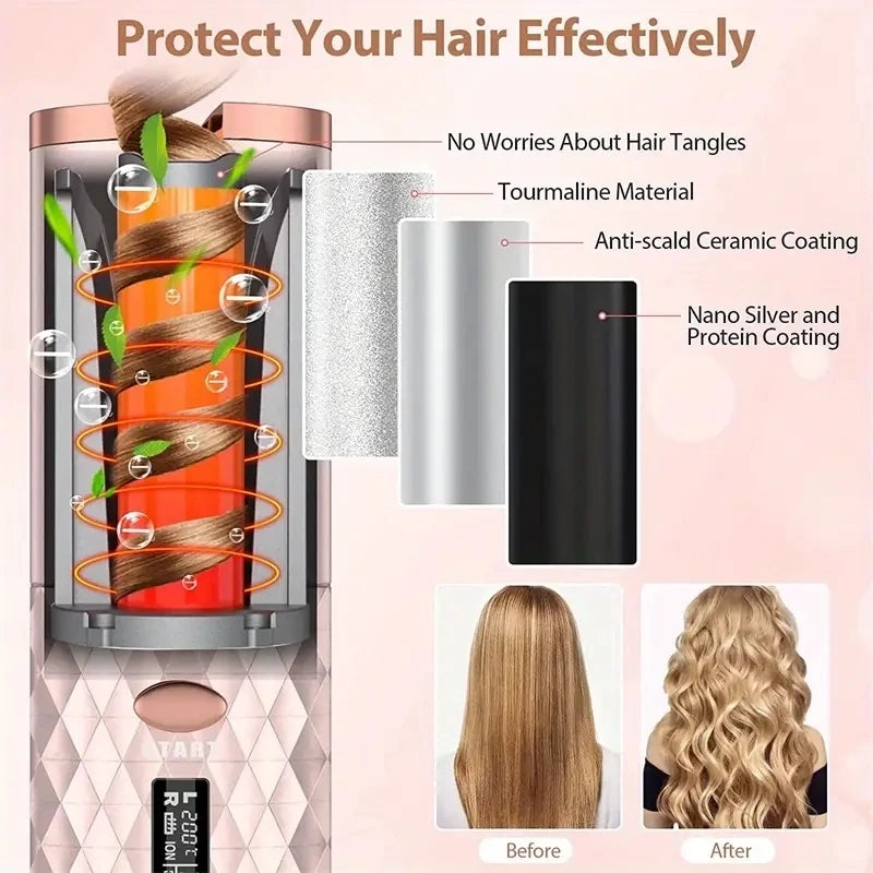 Cordless Automatic Hair Curler